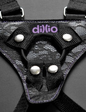 Dillio Purple - 6" Strap-on Suspender Harness Set