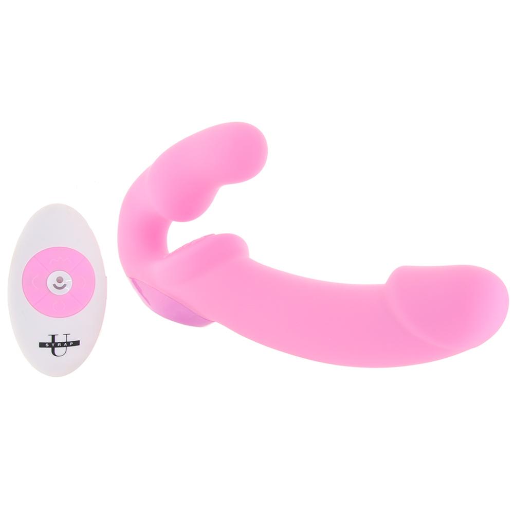 Urge 8X Vibrating Strapless Strap-On in Pink Ships within 24 hours!