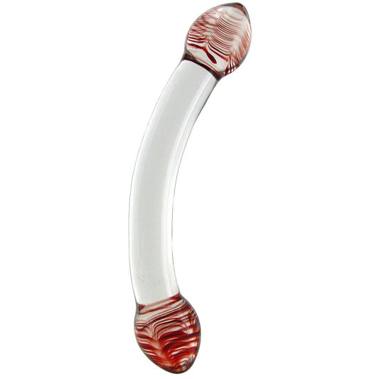 Red Head Double Glass Dildo