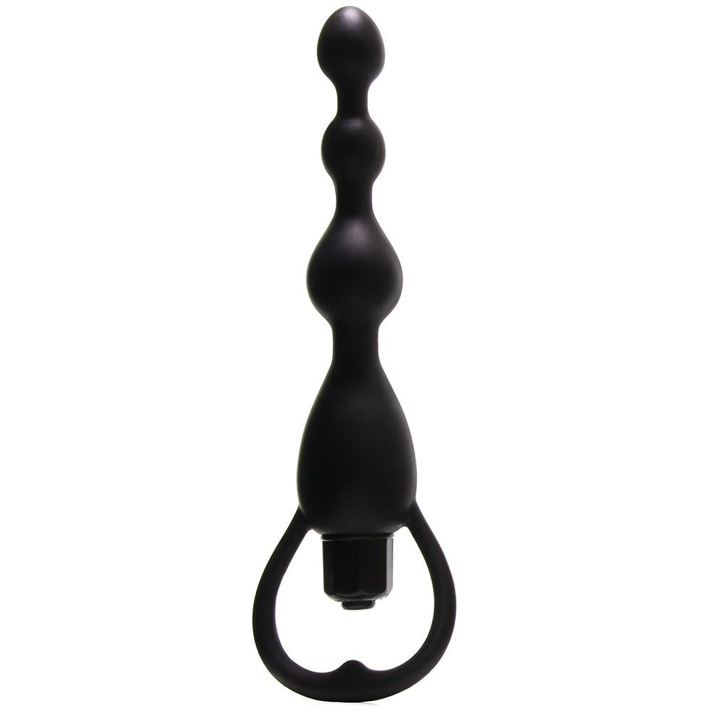 PinkCherry Vibrating Pleasure Beads in Black