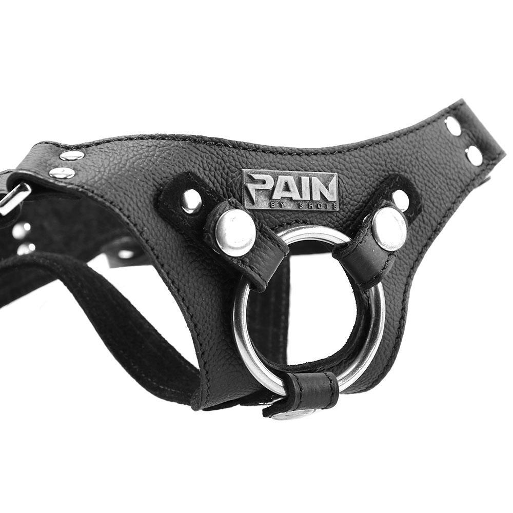 Pain Leather Strap-on Harness
