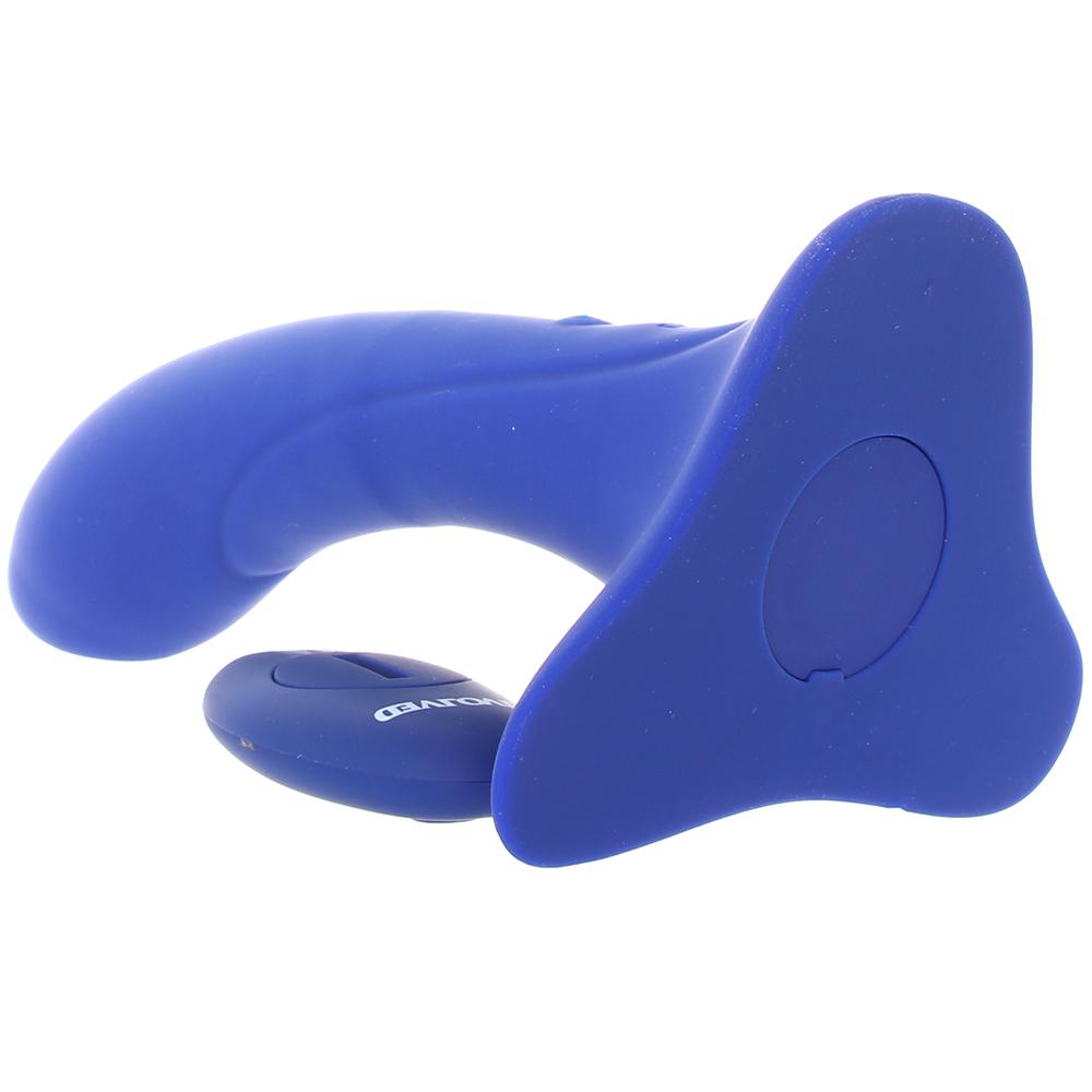 Blue Dream Remote Strap-On Vibrating Dildo