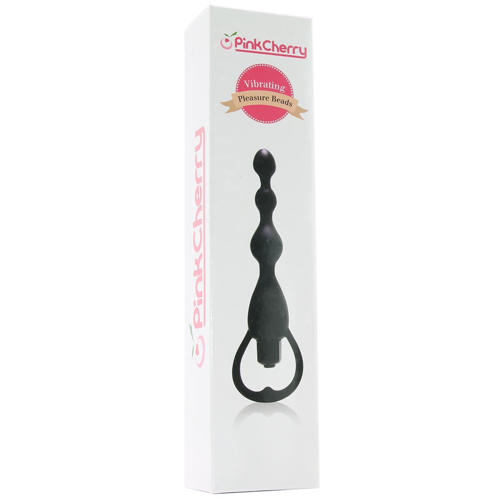 PinkCherry Vibrating Pleasure Beads in Black