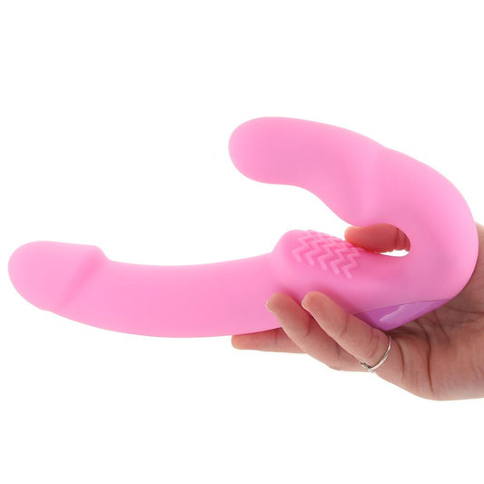 Urge 8X Vibrating Strapless Strap-On in Pink Ships within 24 hours!