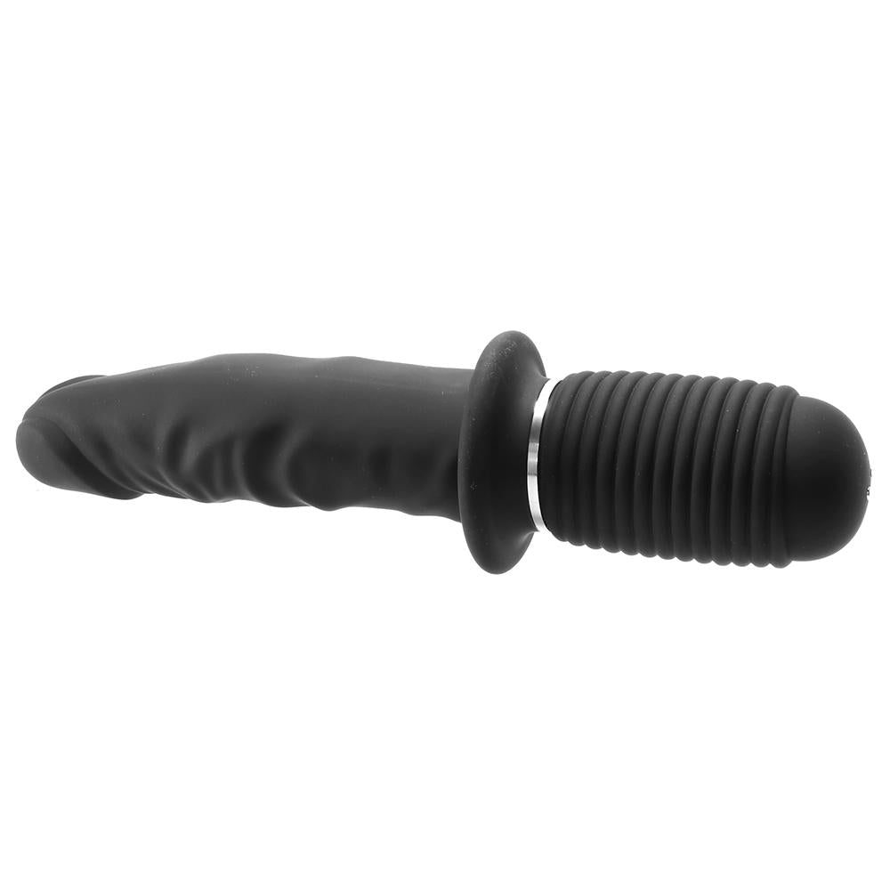 Power Pounder Vibrating & Thrusting Dildo in Black