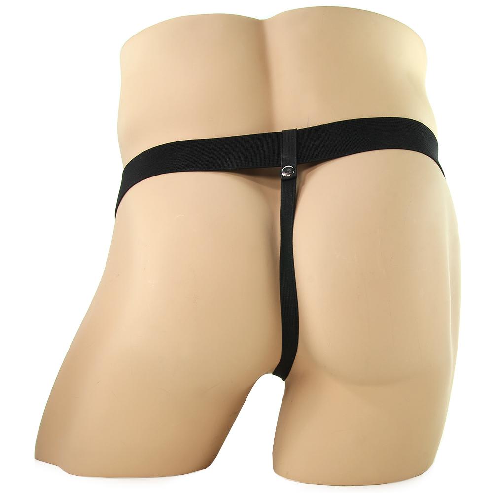 Fetish Fantasy 11" Vibrating Hollow Strap-On in Flesh