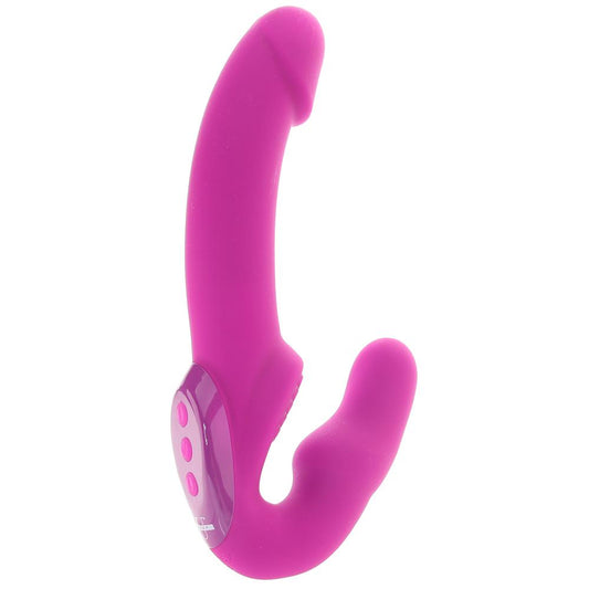 Evoke Vibrating Super-Charged Strapless Strap-On in Purple