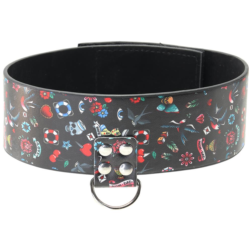 Ouch! Old School Tattoo Leash & Collar