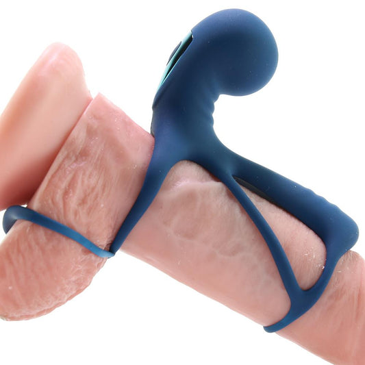 Renegade Gladiator Vibrating Penis Harness in Blue