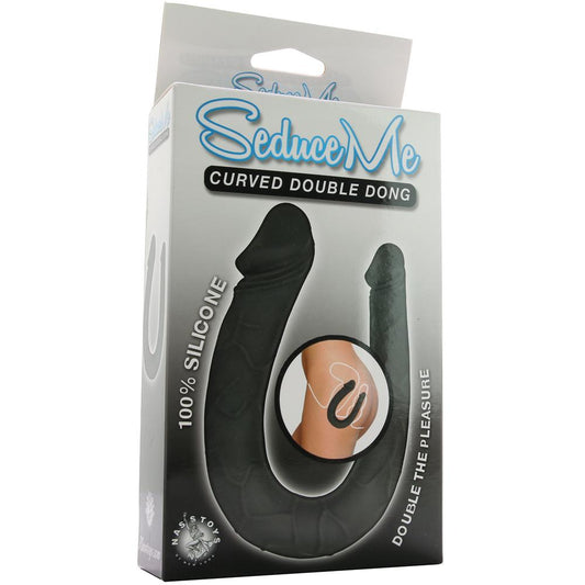 Seduce Me Curved Double Dildo in Black