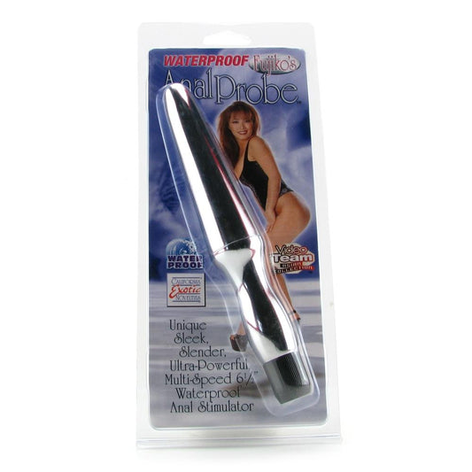 Vibrating Waterproof Anal Probe in Silver