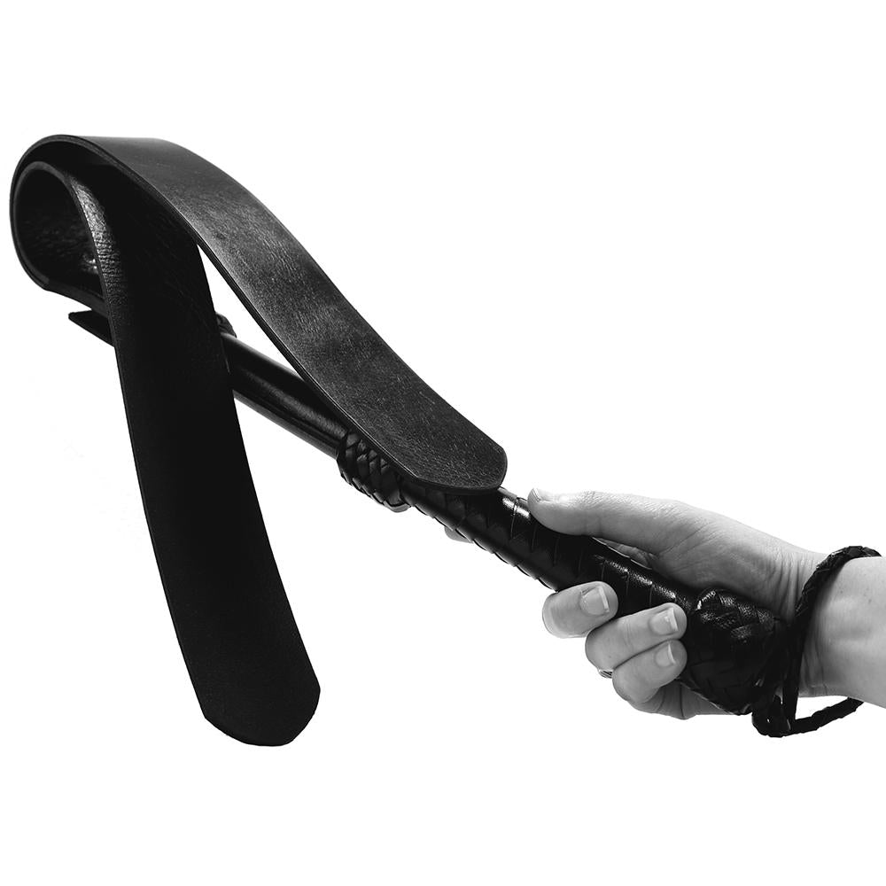 Pain Heavy Duty Double Tailed Whip Flogger in Black