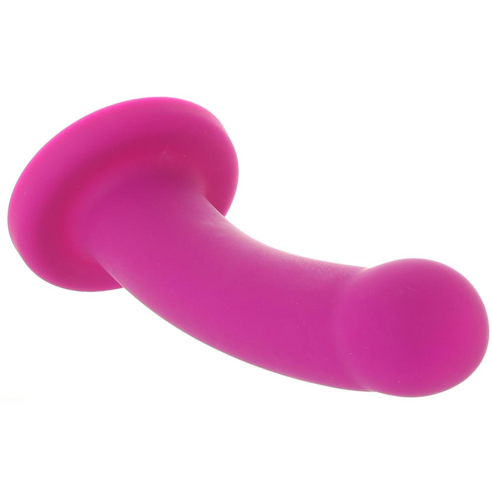Galaxie 7 Inch Silicone Dildo in Plum