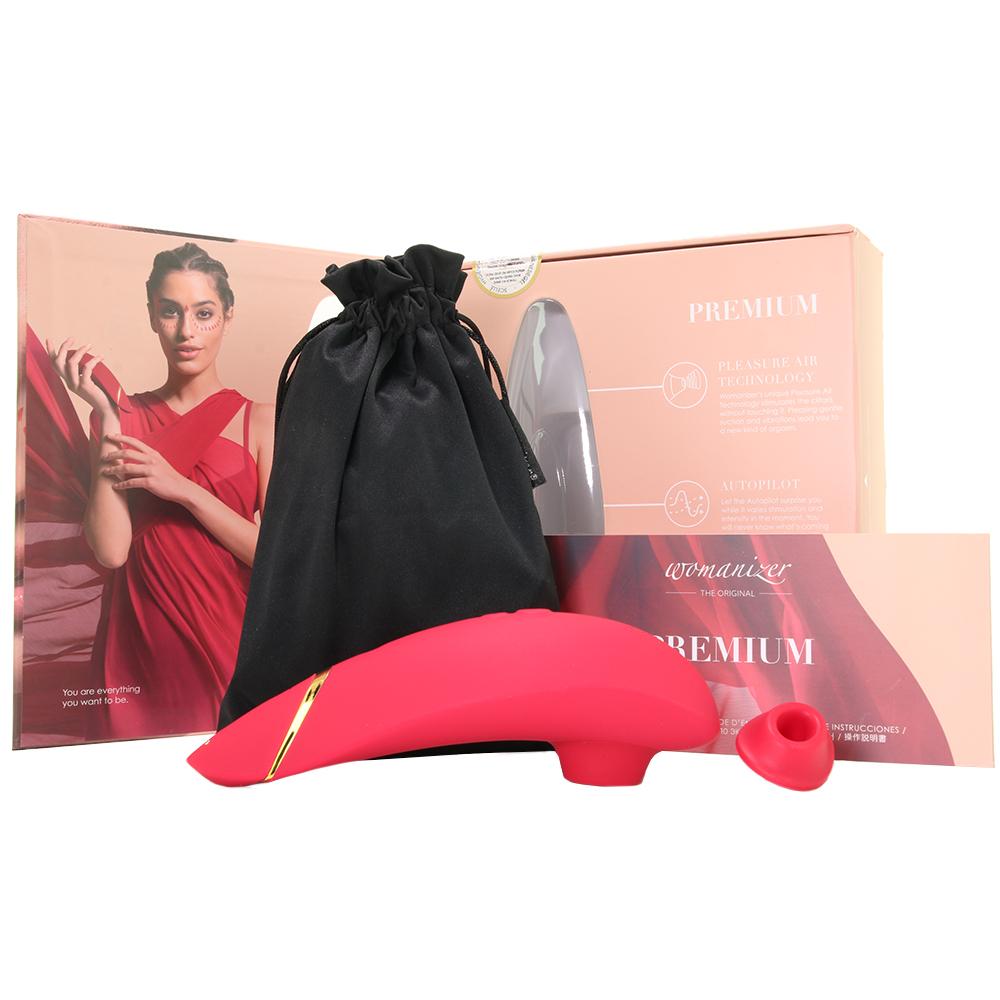Womanizer Premium Clitoral Stimulator in Red/Gold