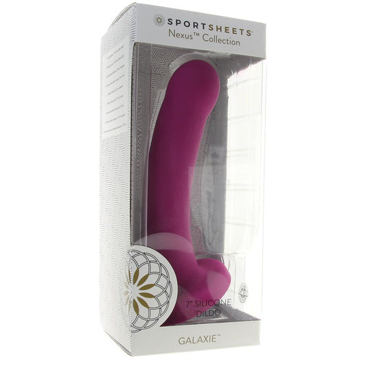 Galaxie 7 Inch Silicone Dildo in Plum