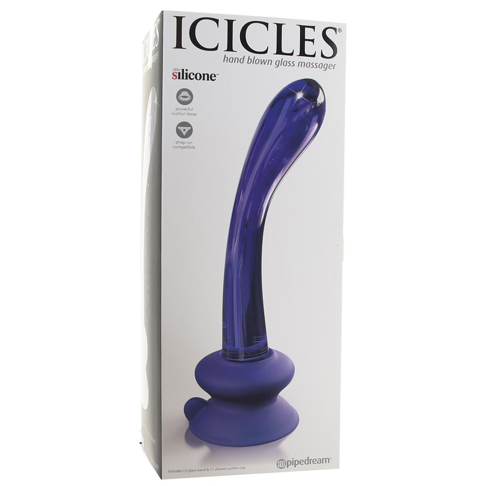 Icicles No. 89 Glass Dildo in Blue