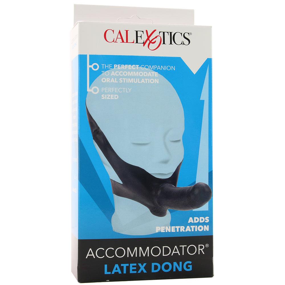 Accommodator Chin Strap Dildo in Black