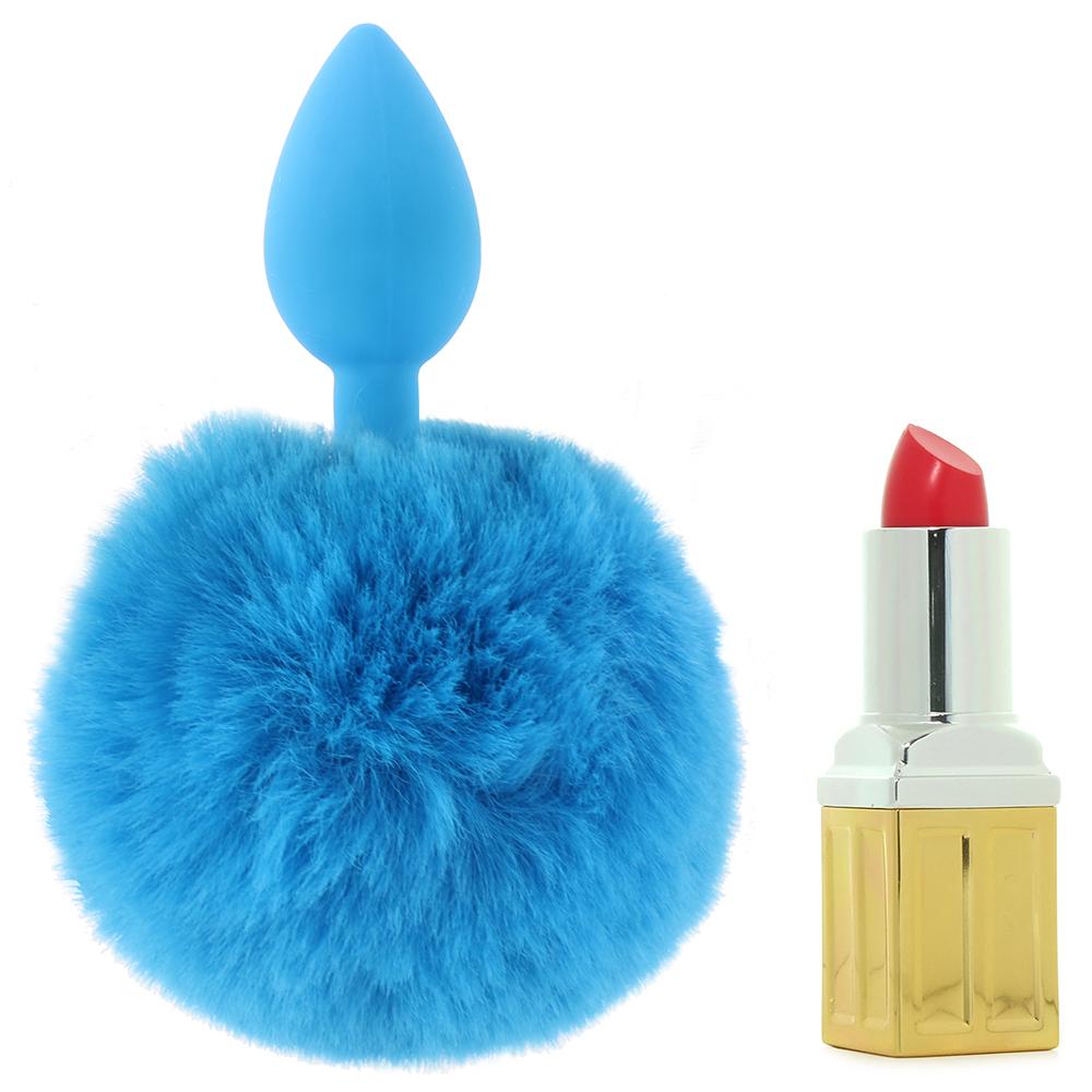 Bunny Tail Beginner Silicone Butt Plug in Blue