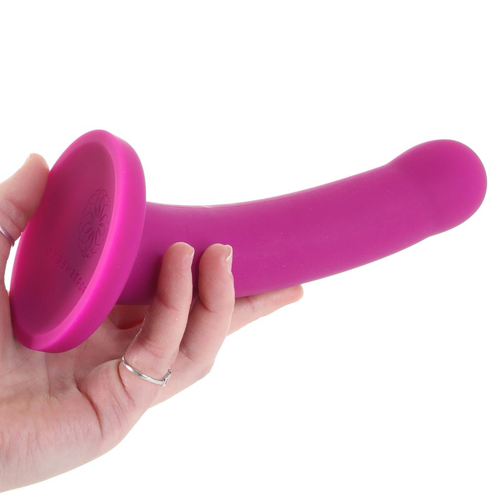 Galaxie 7 Inch Silicone Dildo in Plum