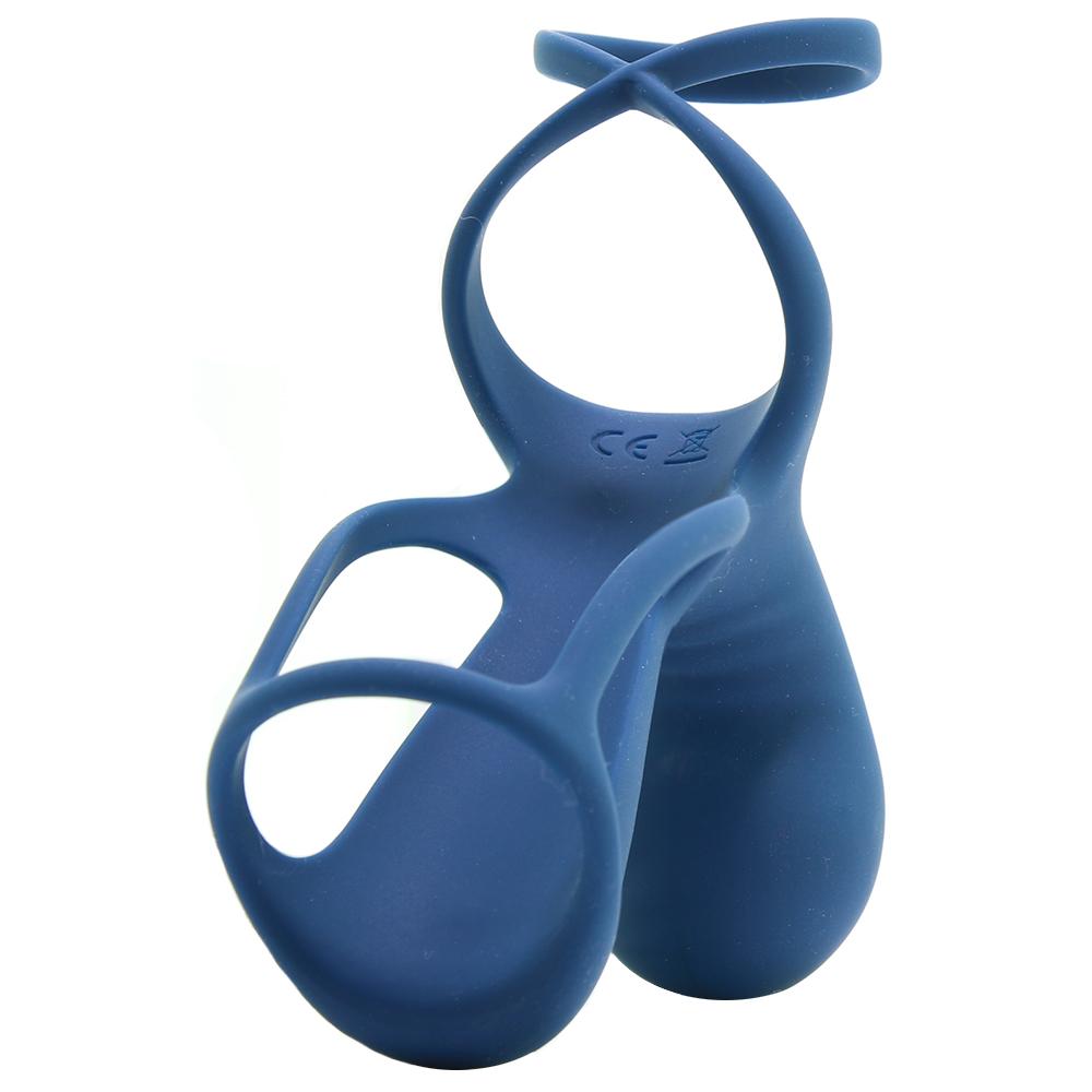 Renegade Gladiator Vibrating Penis Harness in Blue