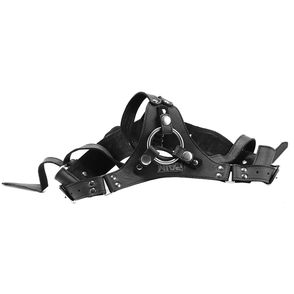 Pain Leather Strap-on Harness