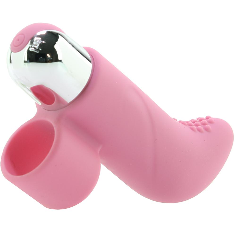 Silicone Rechargeable Finger Vibe in Pink