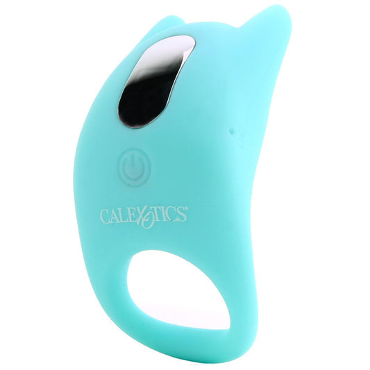 Dual Exciter Enhancer Vibrating Cock Ring in Teal