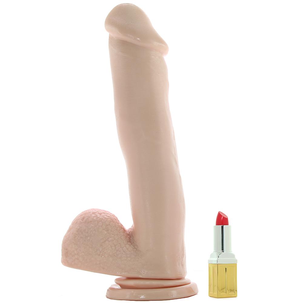 Basix 12 Inch Suction Base Dildo in Flesh