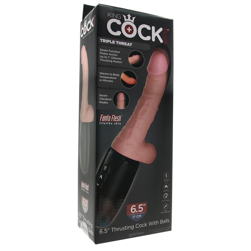 King Cock Triple Threat Thrusting Cock with Balls