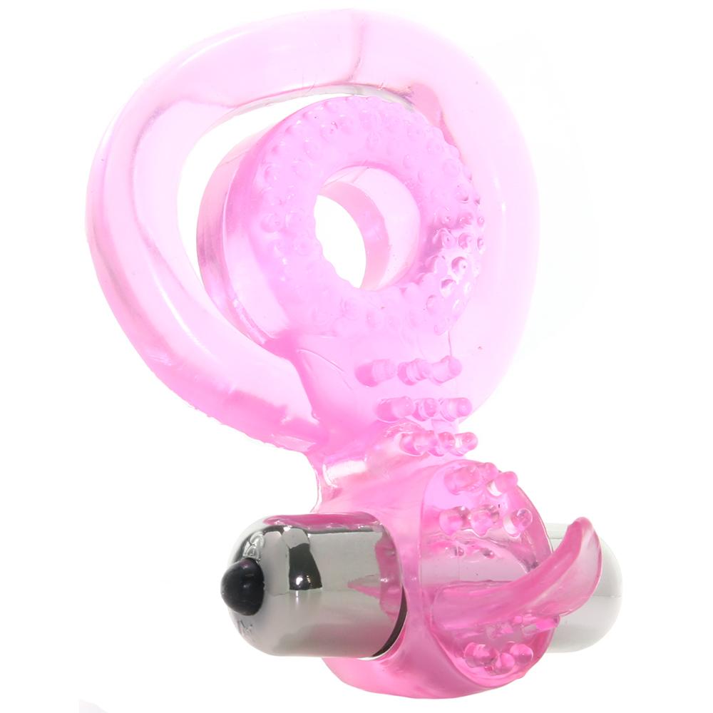 PinkCherry Dual Clit Flicker Cock Ring