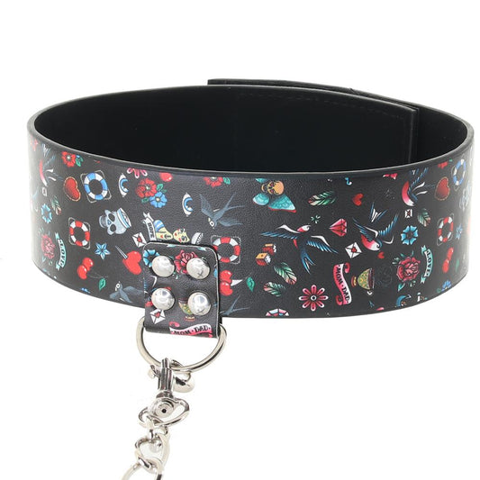 Ouch! Old School Tattoo Leash & Collar