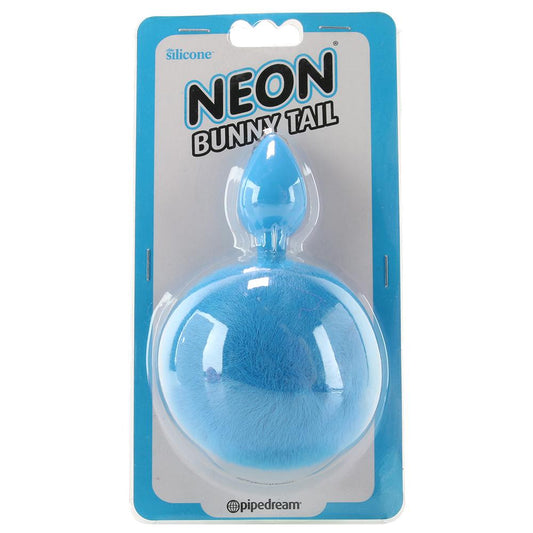 Bunny Tail Beginner Silicone Butt Plug in Blue