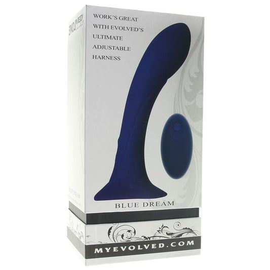 Blue Dream Remote Strap-On Vibrating Dildo