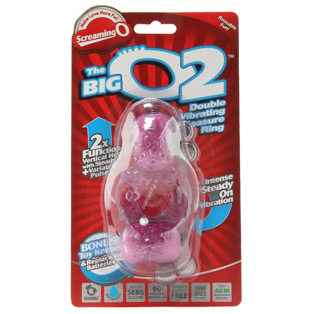 Big O2 Double Pleasure Vibrating Ring in Assorted Colors