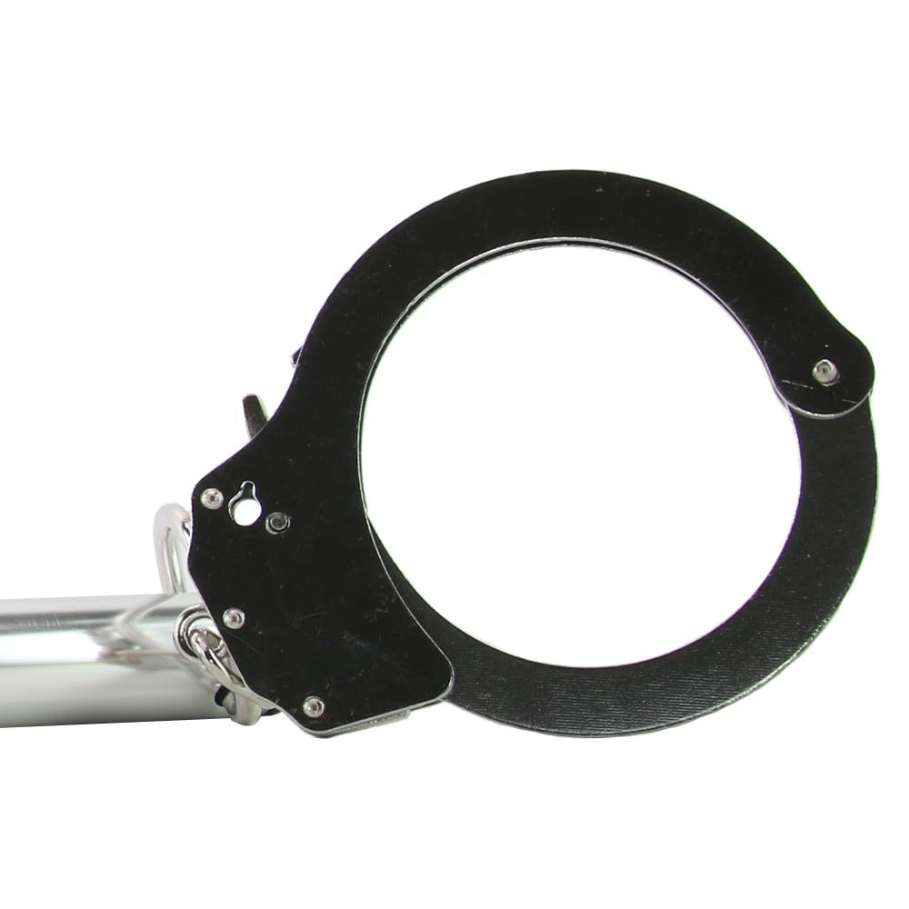 Sex & Mischief Spreader Bar with Metal Cuffs in Silver