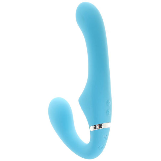 Strap U Mighty Rider Strapless Strap-On Vibe in Blue