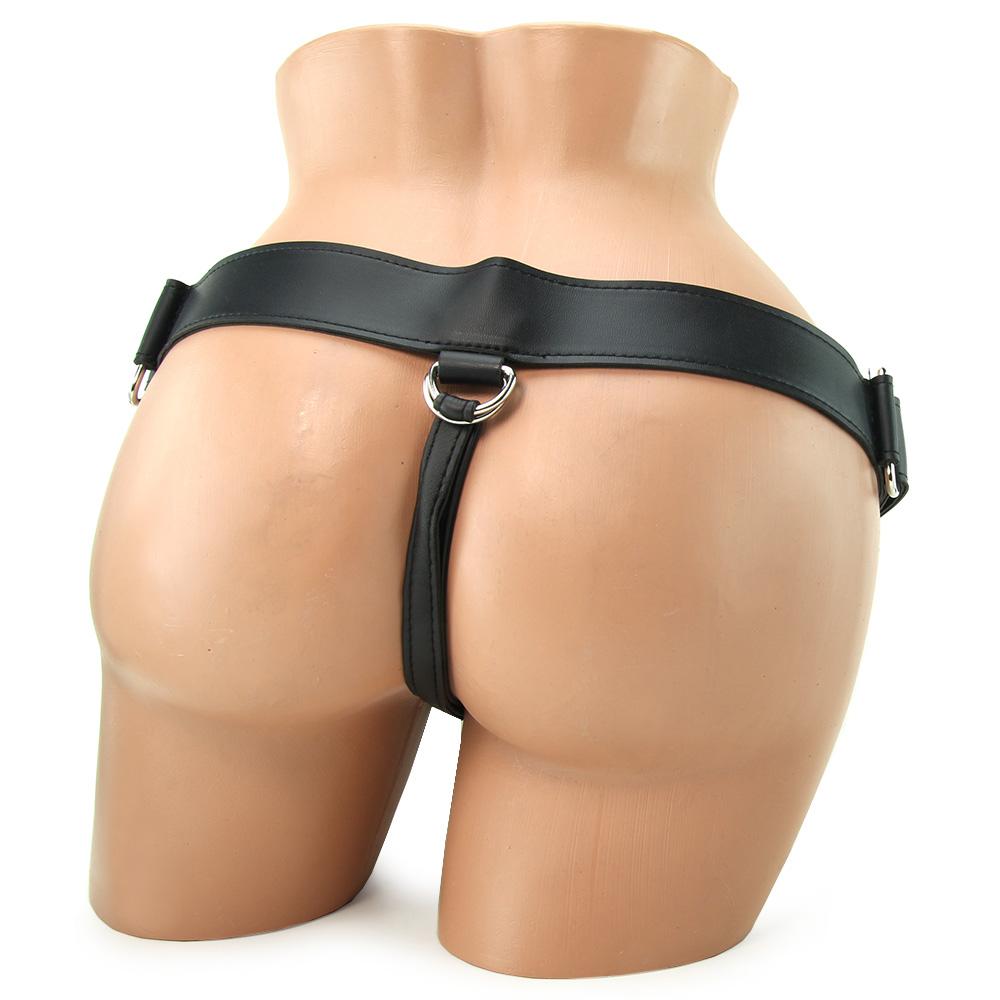 King Cock Strap-On Harness with 8 Inch Cock in Brown