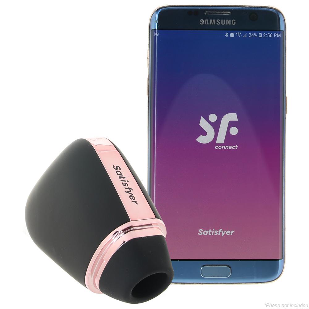 Love Triangle Air Pulse Stimulator + Vibration in Black