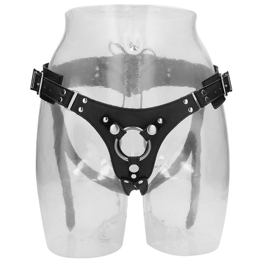 Pain Leather Strap-on Harness