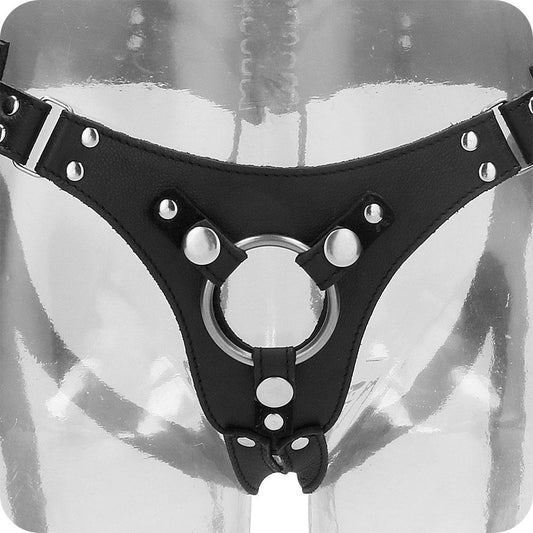 Pain Leather Strap-on Harness