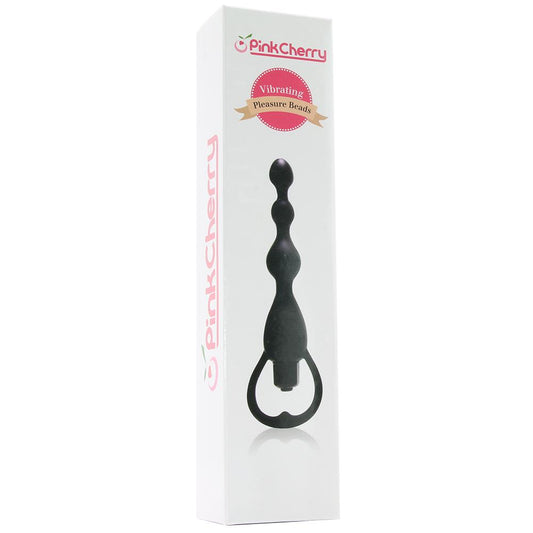 PinkCherry Vibrating Pleasure Beads in Black