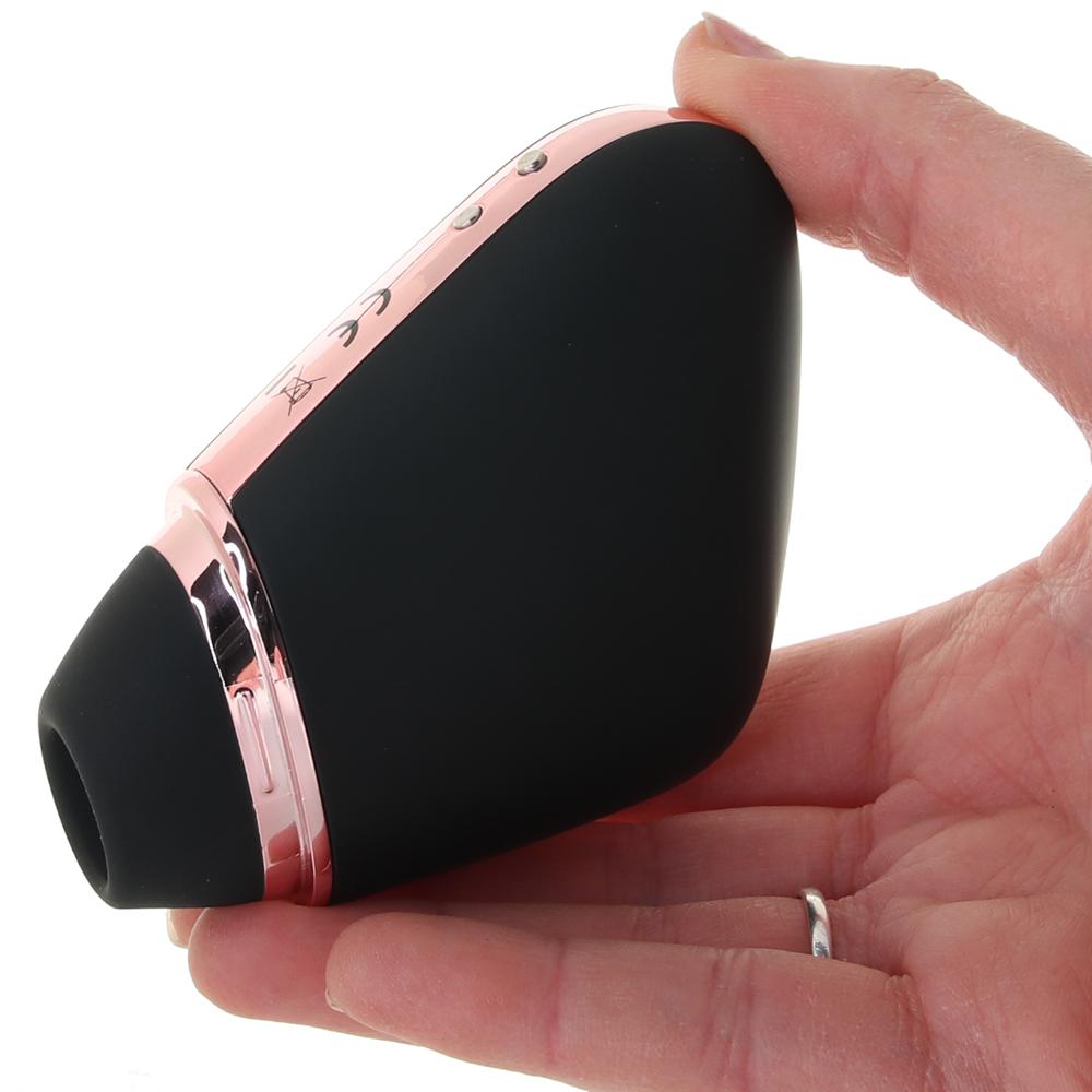 Love Triangle Air Pulse Stimulator + Vibration in Black