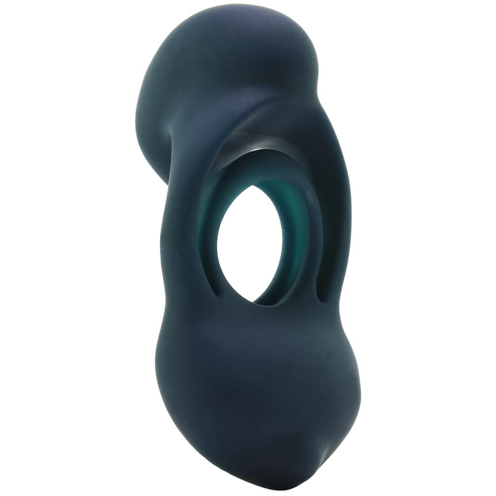 Roco Rechargeable Dual Vibrating C-Ring in Just Black