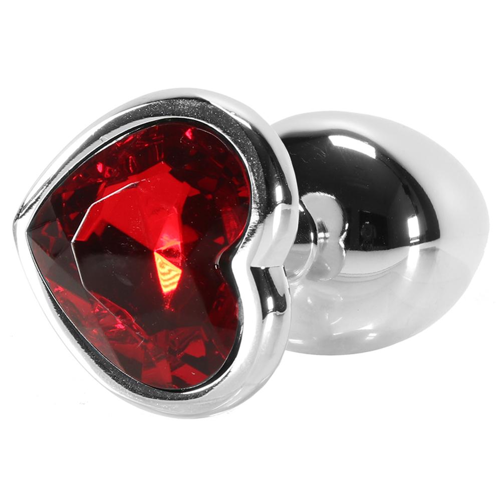 Booty Sparks Red Heart Gem Anal Plug Set