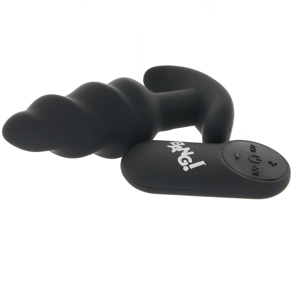 Bang! 21X Vibrating Swirl Remote Plug in Black