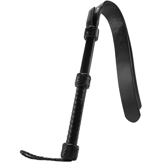 Pain Heavy Duty Double Tailed Whip Flogger in Black