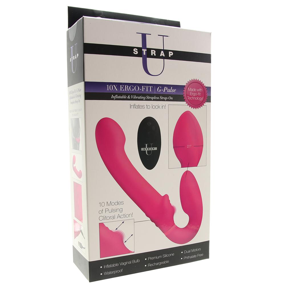 Ergo-Fit G-Pulse Inflatable Strapless Strap-On in Pink