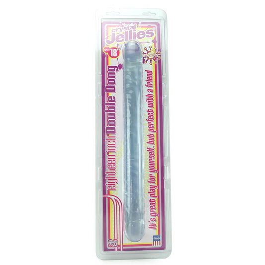 Crystal Jellies 18 Inch Double Dong in Clear